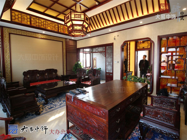 北京順義工業(yè)園區藥業(yè)集團中式辦公空間裝修設計元素